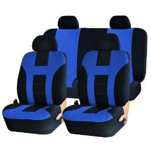 Universal Full Set of Car Seat Covers   Double Stitched Racing Style 