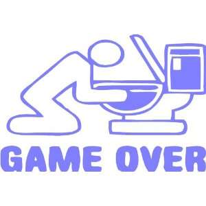  Vinyl Wall Decal   Game Over   selected color Baby Blue 