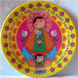 VIRGENCITA CATHOLIC Baby Shower PARTY 16 plates  