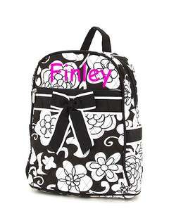 Toddler Child Backpack Personalized Small Diaper Bag Black White 