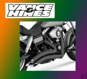 HARLEY VANCE & HINES FL BAGGER BLACK BIG RADIOUS 2 2  