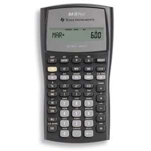  TEXAS INSTRUMENTS BA 2 PLUS Calculator, Financial, NFV 