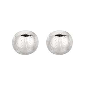    925 Sterling Silver 13mm Diamond Cut Ball Earrings Jewelry