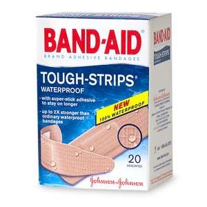 Band Aid Tough Strips Waterproof Bandages  