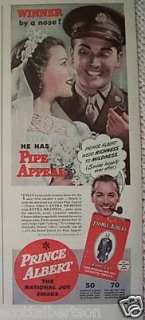 BARBASOL ENGLISH GIRL LIFEGAURD PRINCE ALBERT 1944 ADS  