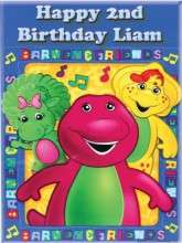 Barney #2 Edible CAKE Icing Image topper frosting birthday party 