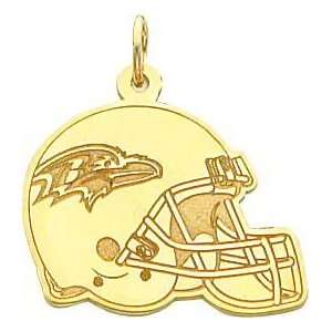  14K Gold NFL Baltimore Ravens Football Helmet Charm