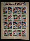 Baseball Sluggers USPS stamp sheet w Mickey Mantle Roy Campanella 