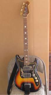   Teisco Electric Bass Guitar Model EB 120 Beautiful Sunburst  