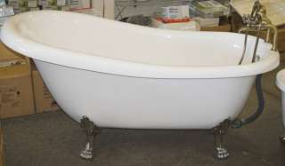 Clawfoot Slipper Bathtub Bath Tub 67 Claw Foot Acrylic  