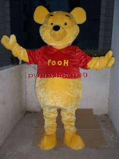 Winnie the Pooh Bear Mascot Costume Fancy Dress Adult  