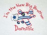 Personalized PLANE AIRPLANE Big Little Brother T Shirt  