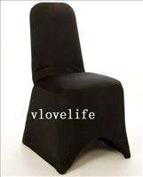 100PCS Black Spandex Lycra Chair Covers Wedding Party  