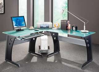 Home Office Glass Top Computer Desk, #RT 3803 GPH06  