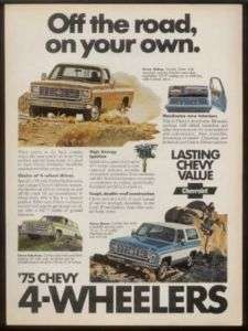 1975 Chevrolet Blazer Suburban pickup truck photo ad  