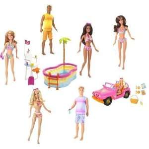  Bundle   6 Dolls   Beach Party Pool   Beach Party Cruiser   Barbie 