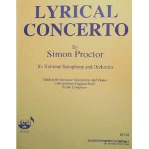   Concerto for Baritone Saxophone and Piano Simon Proctor Books