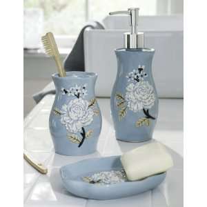  Blue Floral Peony Bathroom Accessories By Collections Etc 