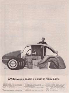 1962 Volkswagen Beetle Bug Photo Many Parts print ad  