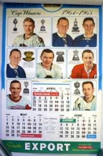 Original 1965 66 Export Toronto Maple Leafs Calendar  