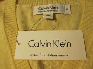 Calvin Klein Mens Extra Fine Itaian Fine Merino Wool Sweater Size 