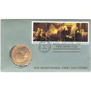  1976 American Bicentennial Commemorative Medal & Stamps 
