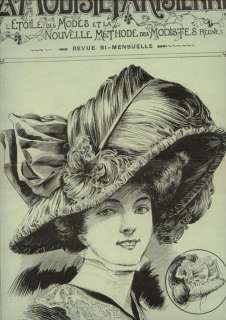 MODISTE PARISIENNE March 16,1909  HATS Ascott w/feather  