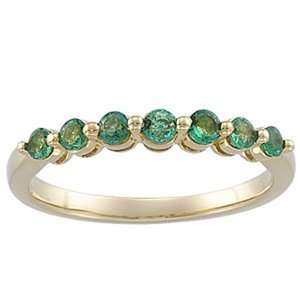   Emerald 14K Yellow Gold Birthstone Ring Sea of Diamonds Jewelry