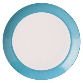 RE Teal Banded Dinner Plate  Set of 8.Opens in a new window