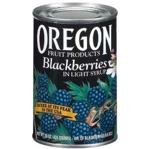 Oregon Fruit Products Blackberries in Light Syrup   8 Pack  