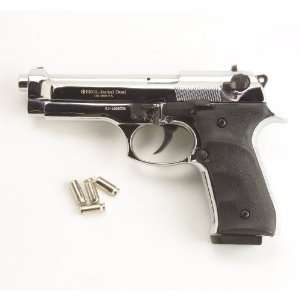  F 92 Nickel Blank Firing Gun 9mm   Starter Pistol 