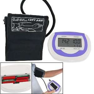  Electronic Auto Arm LCD Blood Pressure Monitor Wht Blue 