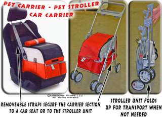 in 1 DELUXE PET STROLLER+CARRIER+CAR SEAT DOG CAT (CL PET STR 