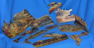 VTG 1930S CUT OUT CARDBOARD CUTOUT TRANSPORTATION PLAYSET TOY  