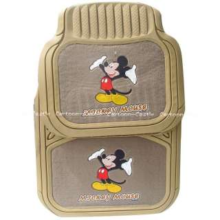 Mickey Mouse Auto Car Floor Mat Carpet Brown 5pcs  
