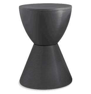 Modern Spring Hourglass Prince Aha Stool Chair BLACK  