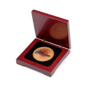 CHALLENGE COIN ROSEWOOD VELVET LINED WOOD DISPLAY BOX  