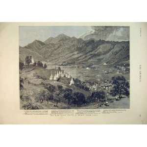  1888 View Ruby Mine Valley Mogok Upper Burmah Landscape 