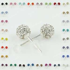 CHARMING DESIGN SWAROVSKI CRYSTAL 925 STERLING SILVER STUD EARRINGS 