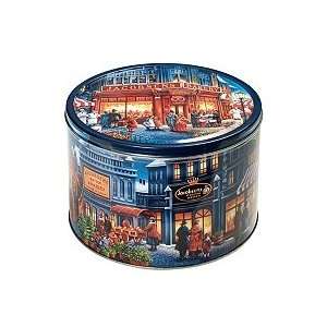 Imported Danish Butter Cookies in Large Reusable Tin with Paintings 