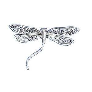    Sterling Silver Filigree Winged Butterfly Pin Brooch Jewelry