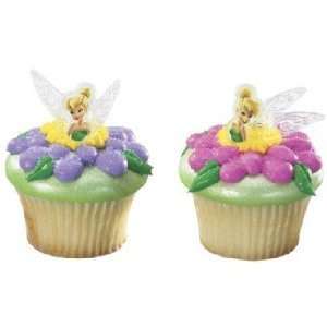    8 Plastic Tinkerbell Cupcake Rings Cake Toppers Toys & Games