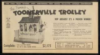 1953 Toonerville Trolley kids train ride photo Carll & Ramagosa trade 