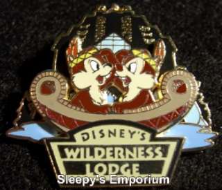 CHIP N DALE WILDERNESS LODGE RESORT WDW 3D Disney Pin ^  