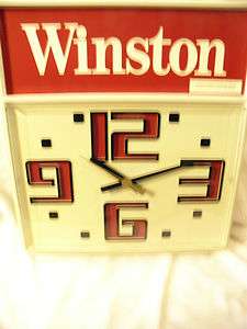 Winston Cigarette Clock Advertising Sign  