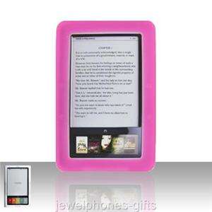 For  E Book Nook Color Hot Pink Soft Gel Silicone Skin 