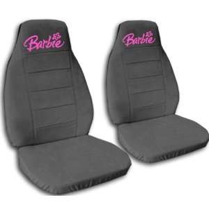  2 charcoal Barbie car seat covers for a 2000 Pontiac 