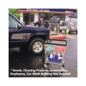   Wire 350E Wire Frame Metal Car Wash Towel Cart   Chrome Automotive