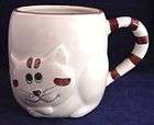 Cat Kitten Kitty Coffee Mug Striped Tail Handle Cute