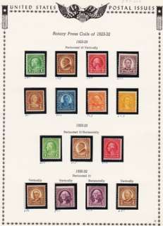 1923 5 rotary coils MNH Sc 597 606, 686 7, 721 2 sets complete CV $48 